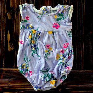 Periwinkle floral bubble one piece